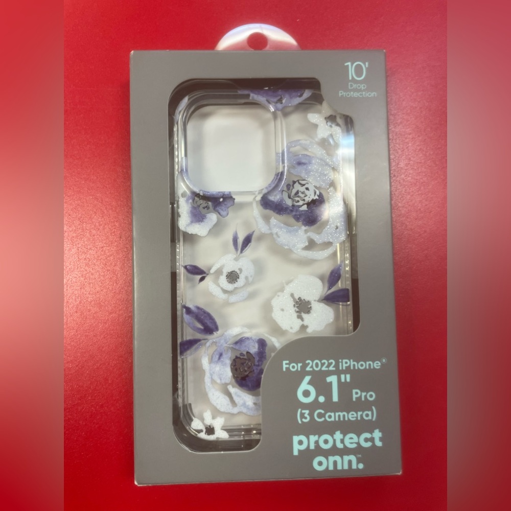 2022 iPhone 6.1 Pro Protect Onn Flower See Through Case